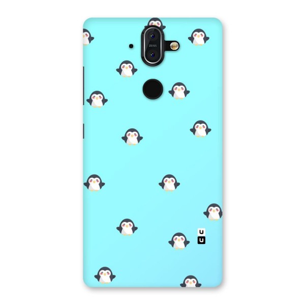 Penguins Pattern Print Back Case for Nokia 8 Sirocco