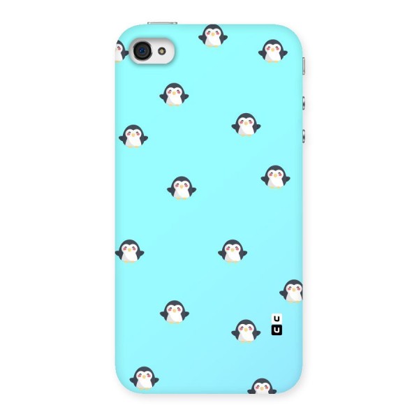 Penguins Pattern Print Back Case for iPhone 4 4s