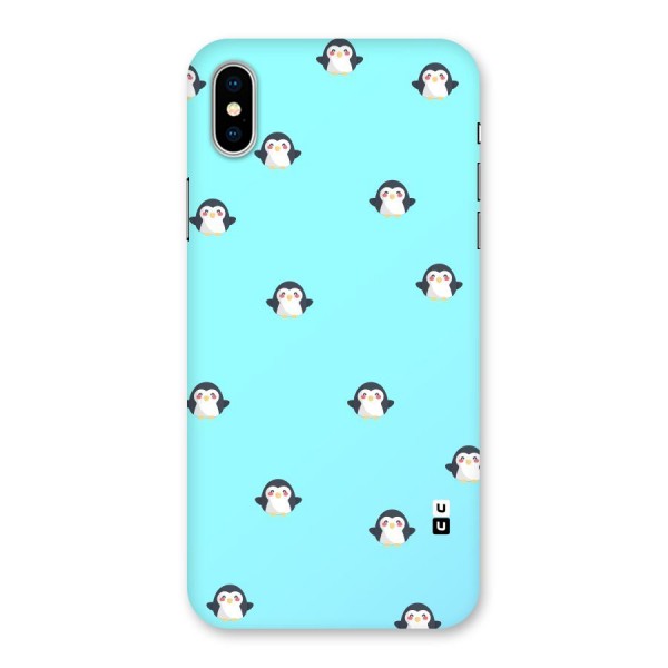 Penguins Pattern Print Back Case for iPhone XS