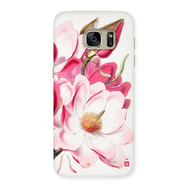 Pink Beautiful Flower Back Case for Galaxy S7