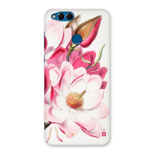 Pink Beautiful Flower Back Case for Honor 7X
