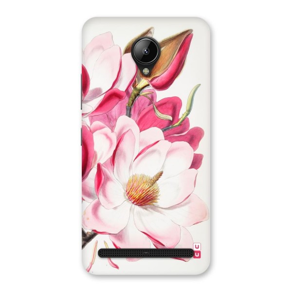 Pink Beautiful Flower Back Case for Lenovo C2
