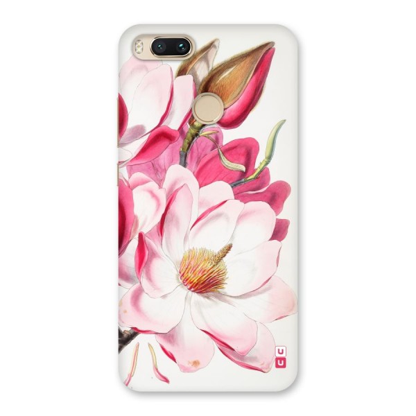Pink Beautiful Flower Back Case for Mi A1