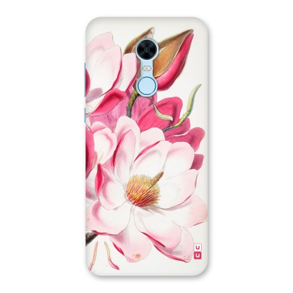 Pink Beautiful Flower Back Case for Redmi Note 5