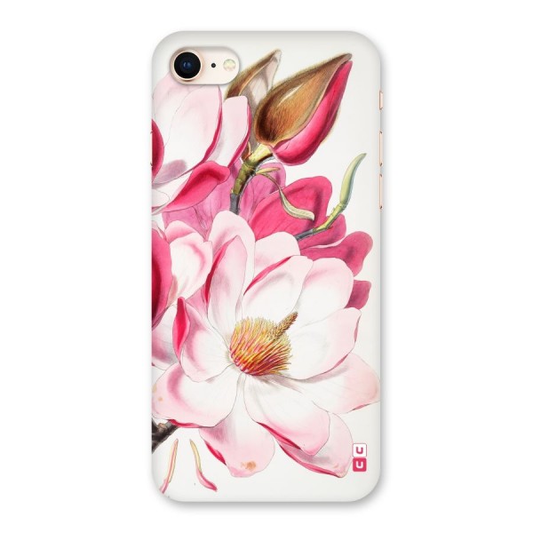Pink Beautiful Flower Back Case for iPhone 8