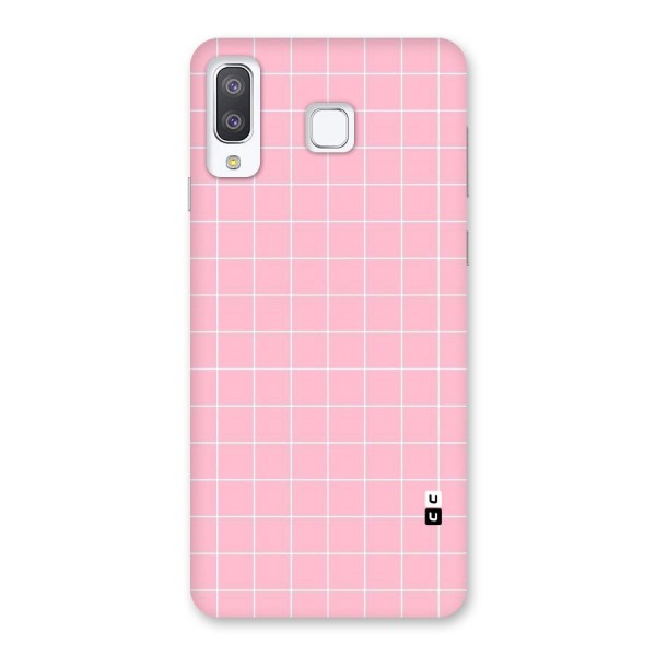 Pink Checks Back Case for Galaxy A8 Star
