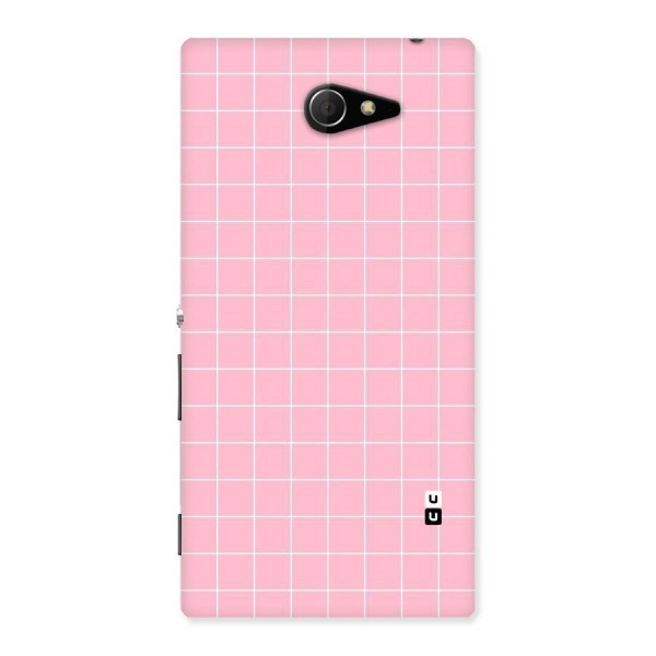 Pink Checks Back Case for Sony Xperia M2
