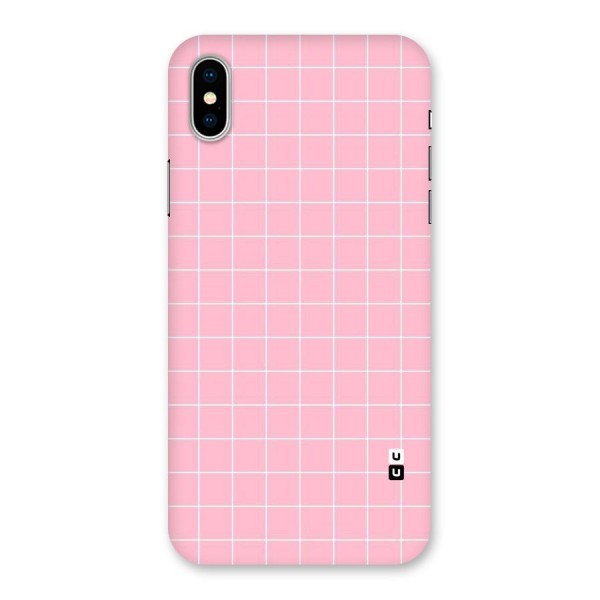 Pink Checks Back Case for iPhone XS