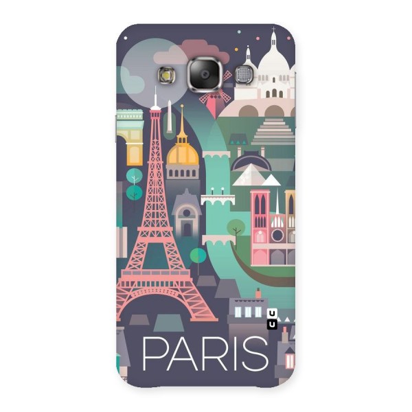 Pink Cute Tower Back Case for Galaxy E7