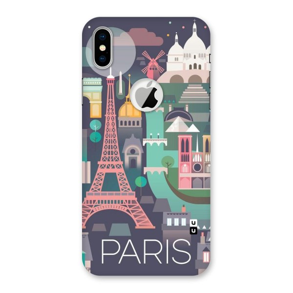 Pink Cute Tower Back Case for iPhone X Logo Cut