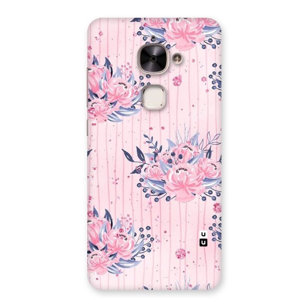 Pink Floral and Stripes Back Case for Le 2