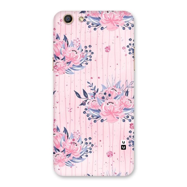 Pink Floral and Stripes Back Case for Oppo F3
