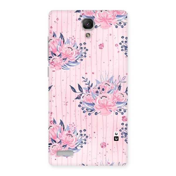 Pink Floral and Stripes Back Case for Redmi Note Prime