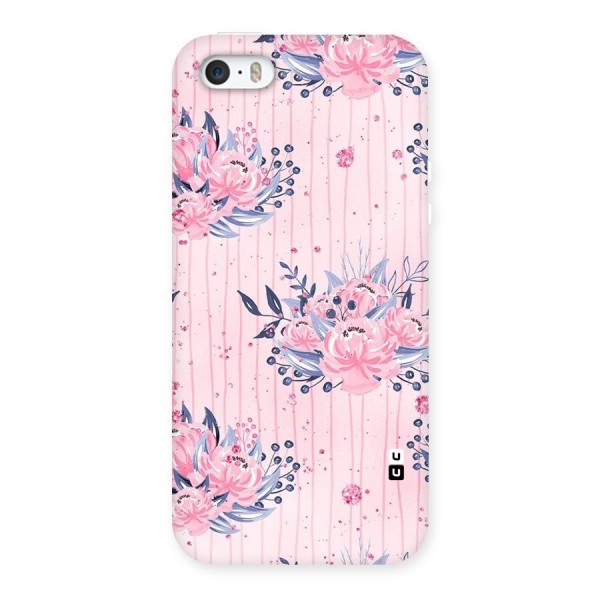 Pink Floral and Stripes Back Case for iPhone SE