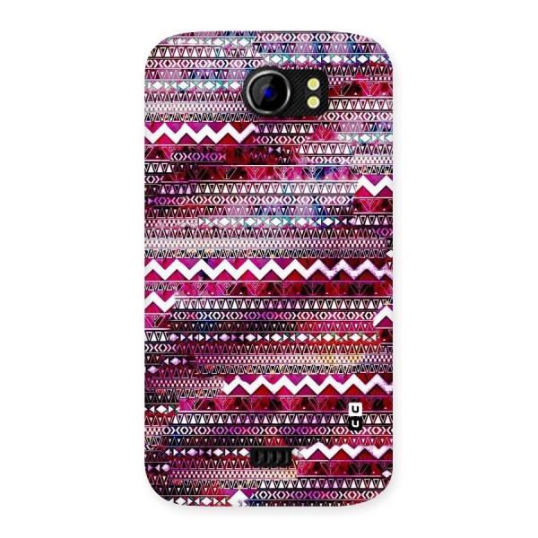 Pink Indie Pattern Back Case for Micromax Canvas 2 A110