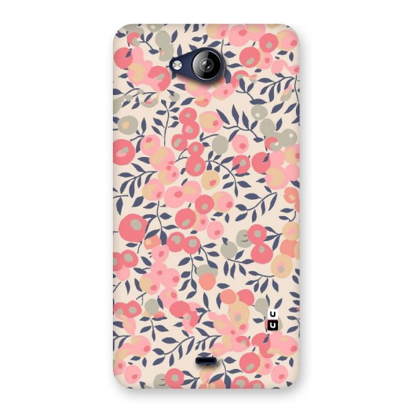 Pink Leaf Pattern Back Case for Canvas Play Q355