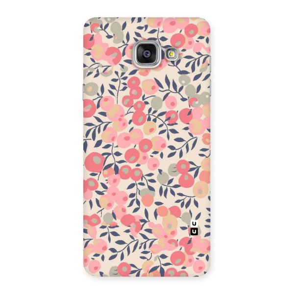 Pink Leaf Pattern Back Case for Galaxy A7 2016