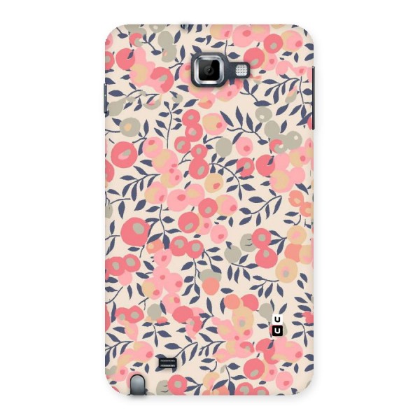 Pink Leaf Pattern Back Case for Galaxy Note