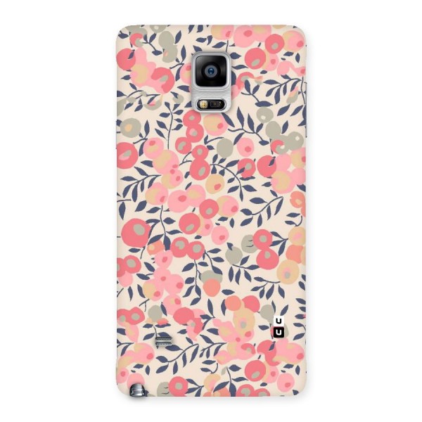 Pink Leaf Pattern Back Case for Galaxy Note 4