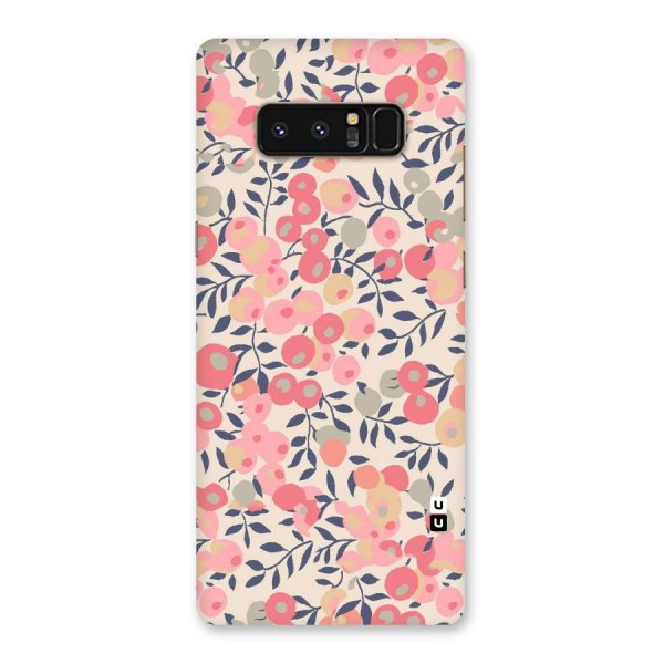 Pink Leaf Pattern Back Case for Galaxy Note 8