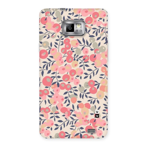 Pink Leaf Pattern Back Case for Galaxy S2