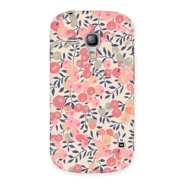 Pink Leaf Pattern Back Case for Galaxy S3 Mini