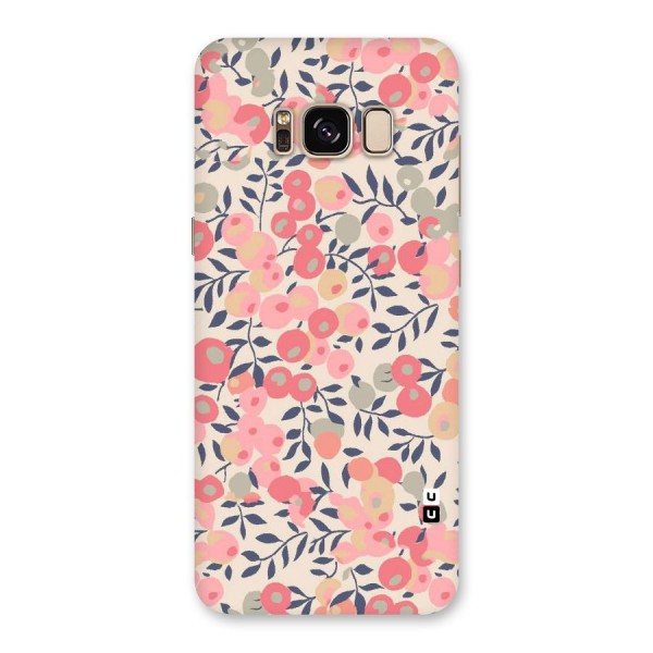 Pink Leaf Pattern Back Case for Galaxy S8