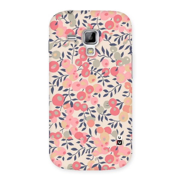 Pink Leaf Pattern Back Case for Galaxy S Duos