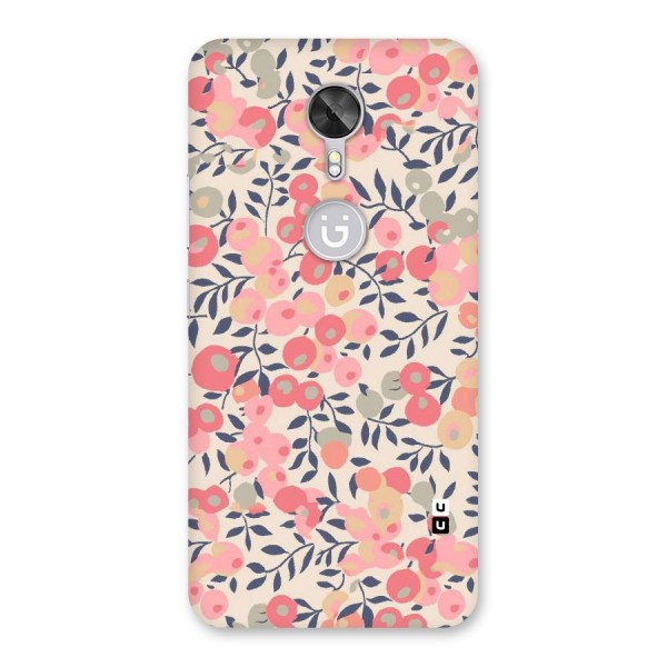 Pink Leaf Pattern Back Case for Gionee A1