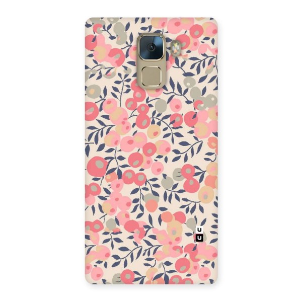 Pink Leaf Pattern Back Case for Huawei Honor 7