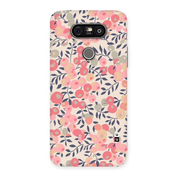 Pink Leaf Pattern Back Case for LG G5