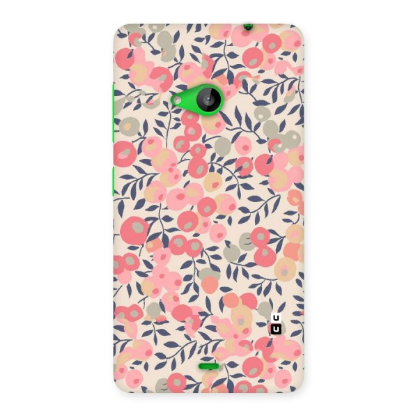 Pink Leaf Pattern Back Case for Lumia 535