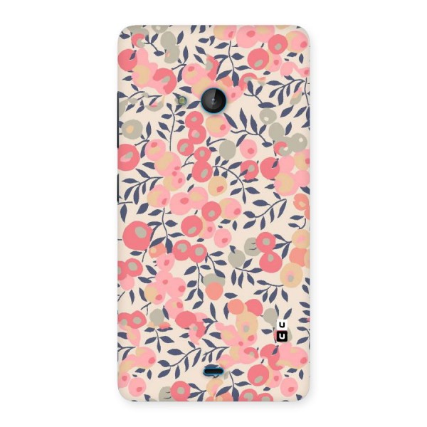 Pink Leaf Pattern Back Case for Lumia 540