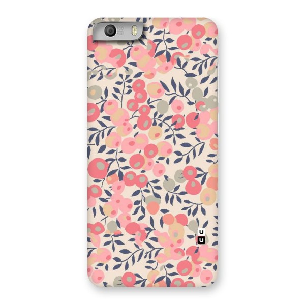 Pink Leaf Pattern Back Case for Micromax Canvas Knight 2