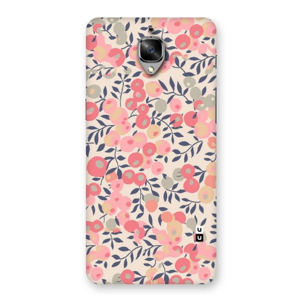 Pink Leaf Pattern Back Case for OnePlus 3