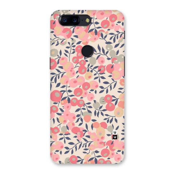 Pink Leaf Pattern Back Case for OnePlus 5T