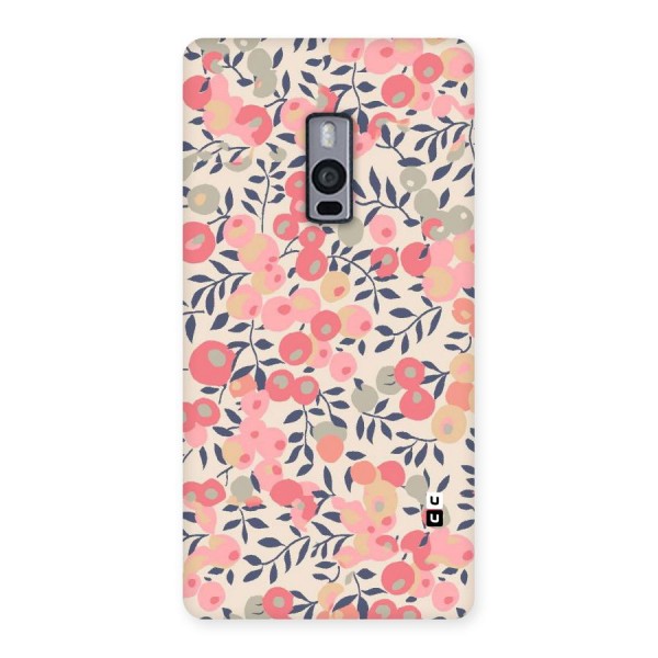 Pink Leaf Pattern Back Case for OnePlus Two
