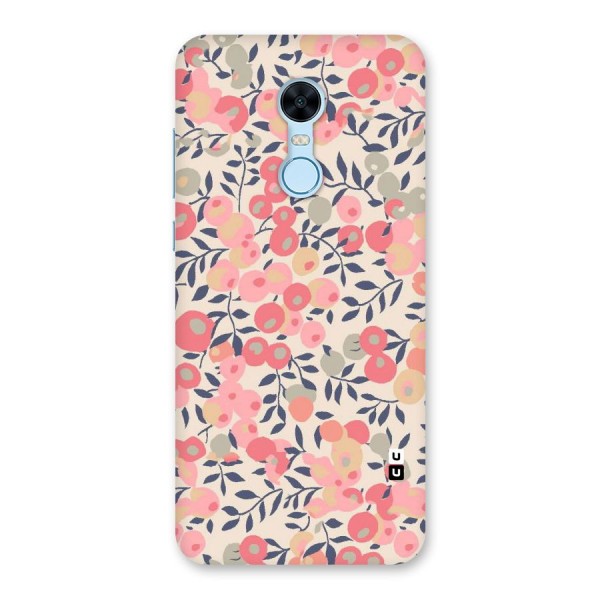 Pink Leaf Pattern Back Case for Redmi Note 5