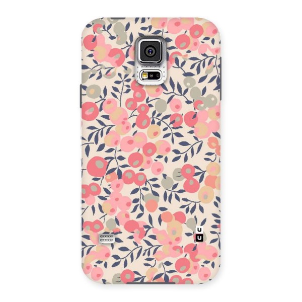 Pink Leaf Pattern Back Case for Samsung Galaxy S5