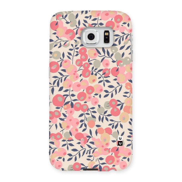 Pink Leaf Pattern Back Case for Samsung Galaxy S6