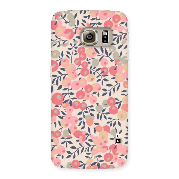 Pink Leaf Pattern Back Case for Samsung Galaxy S6 Edge