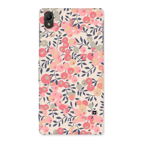 Pink Leaf Pattern Back Case for Sony Xperia Z2