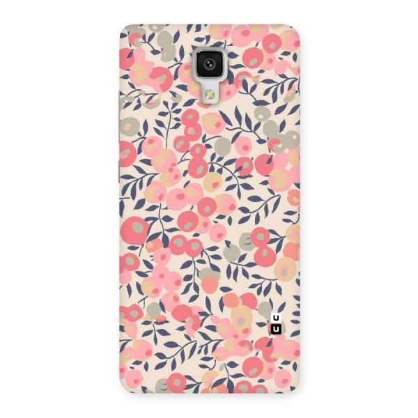 Pink Leaf Pattern Back Case for Xiaomi Mi 4