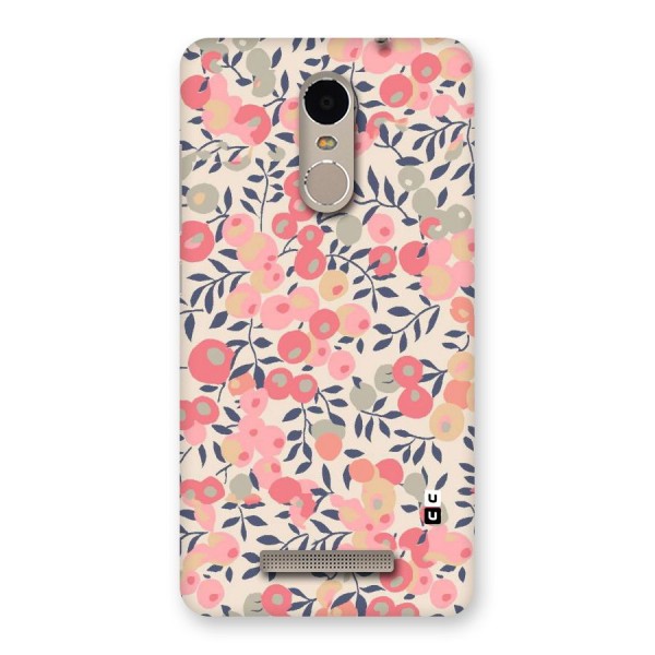 Pink Leaf Pattern Back Case for Xiaomi Redmi Note 3