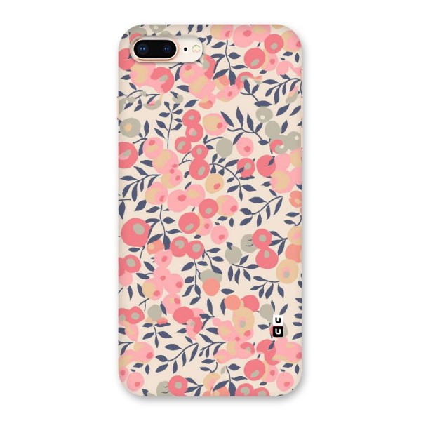 Pink Leaf Pattern Back Case for iPhone 8 Plus