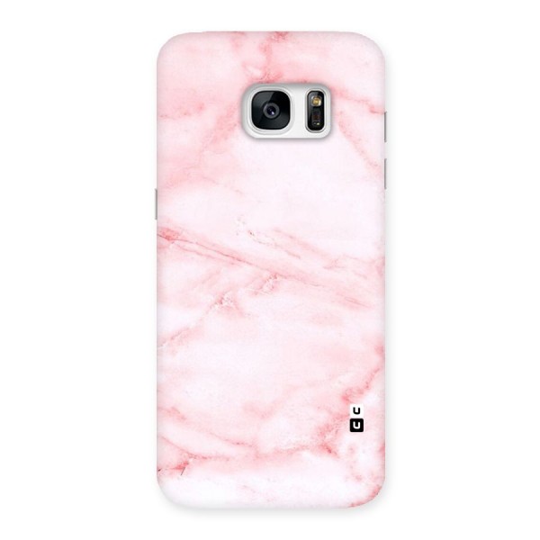 Pink Marble Print Back Case for Galaxy S7 Edge