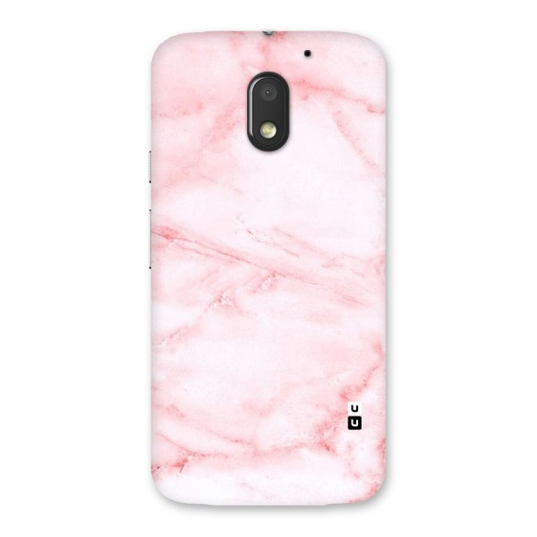 Pink Marble Print Back Case for Moto E3 Power
