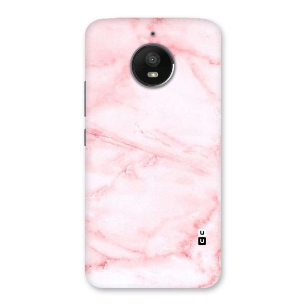 Pink Marble Print Back Case for Moto E4 Plus