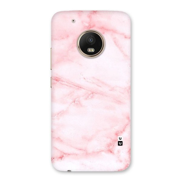 Pink Marble Print Back Case for Moto G5 Plus