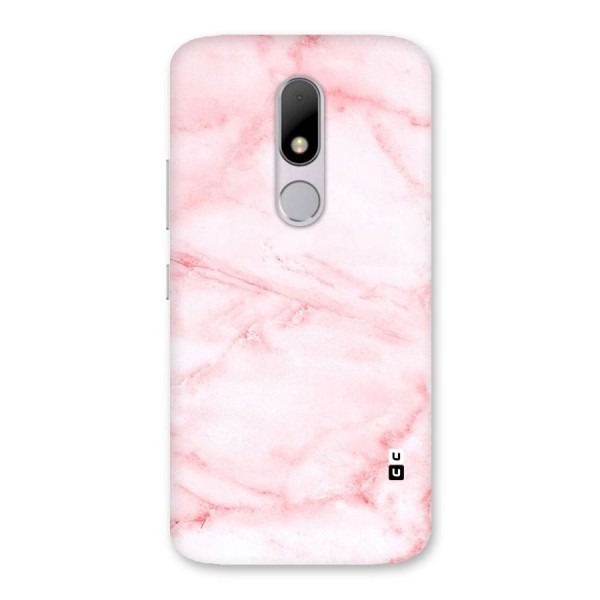 Pink Marble Print Back Case for Moto M